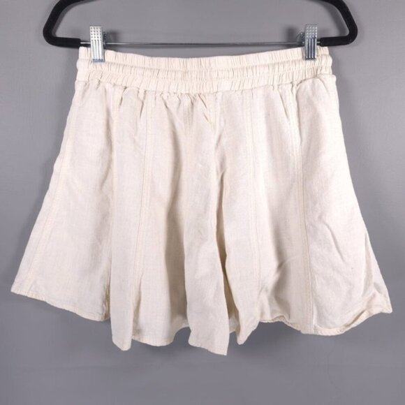 HEARTLOOM LINEN Blend Delaney Short Bisque Elastic Waist No Size Tag MEDIUM - Picture 2 of 9